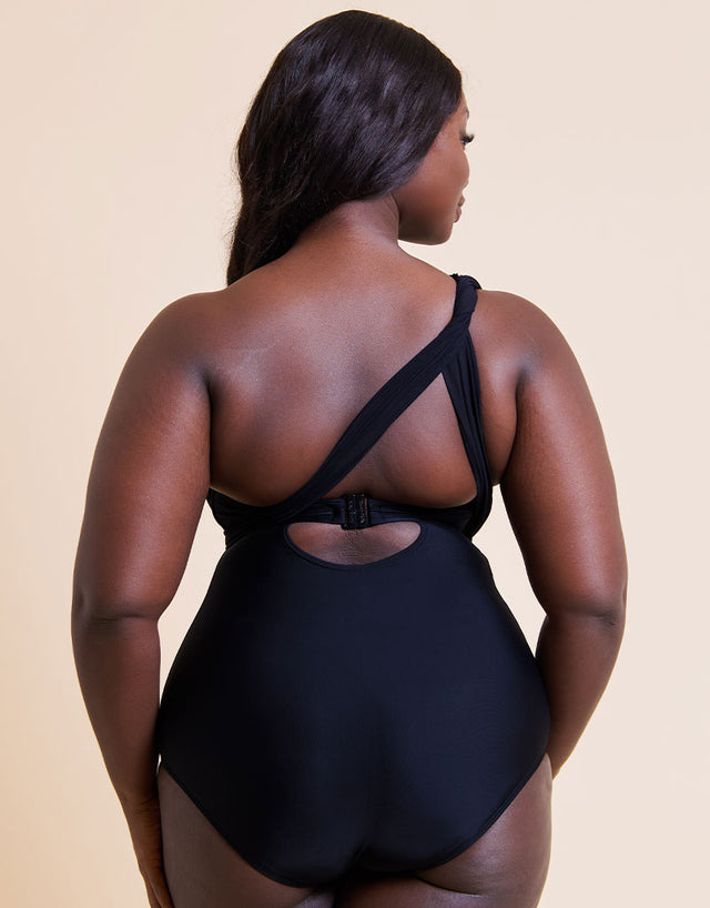 Curvy Kate Wrapsody Bandeau Strapless Multiway Swimsuit Black