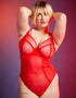Curvy Kate Elementary Plunge Bodysuit Red/Pink
