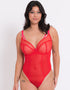 Curvy Kate Elementary Plunge Bodysuit Red/Pink