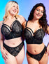 Curvy Kate Non-Stop Superplunge Longline Bra Black/Pink