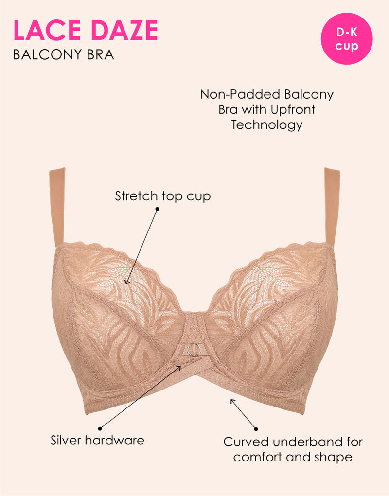 Curvy Kate Lace Daze Balcony Bra Latte – Curvy Kate UK