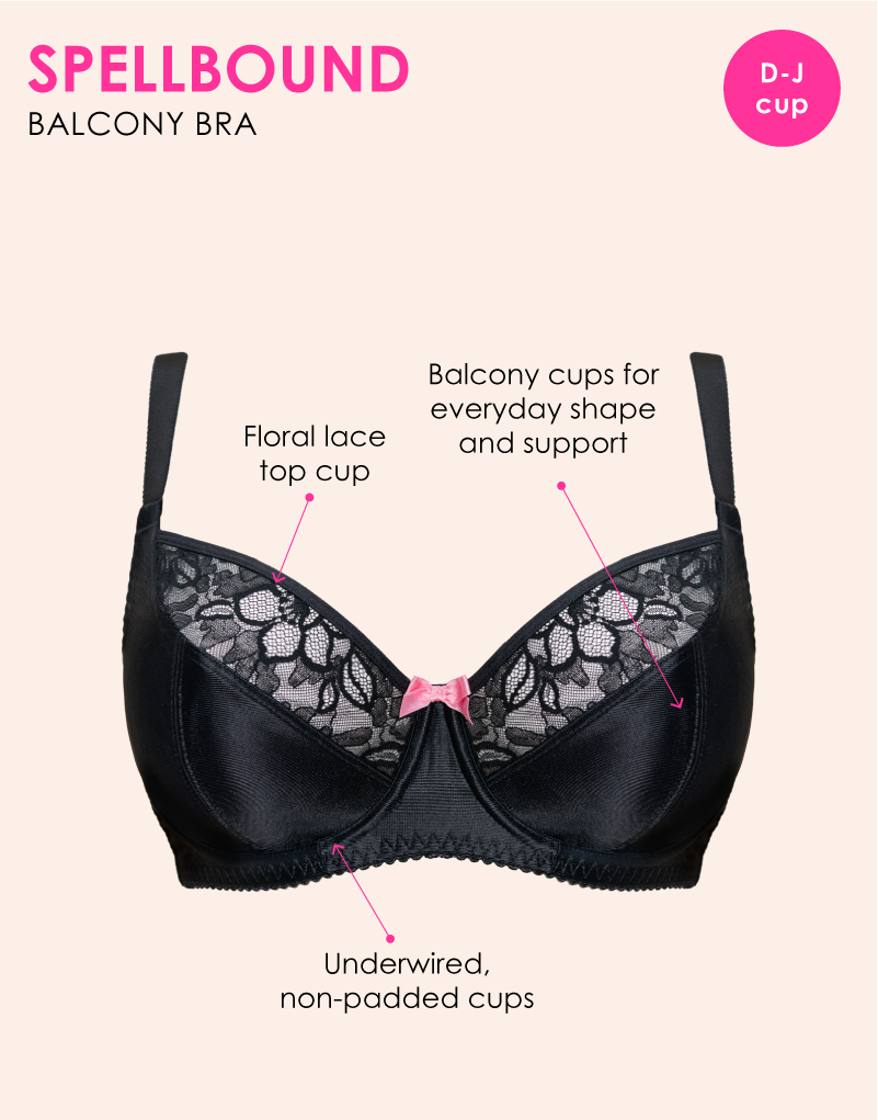 Curvy Kate Spellbound Balcony Bra Black – Curvy Kate UK