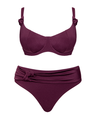 Curvy Kate Beach Bliss Scooped Balcony Bikini Top Mulberry Purple