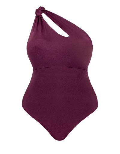 Curvy Kate Beach Bliss Asymmetric Padded Swimsuit Mulberry Purple