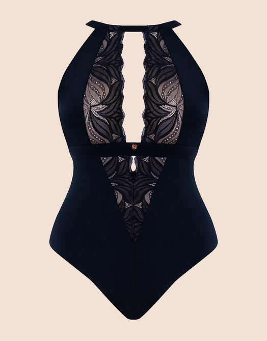 Scantilly Indulgence Multiway Stretch Lace Body Black/Latte