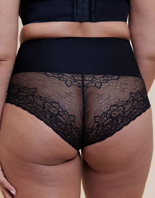 Magic Tummy Shaper Lace Control Brief Black