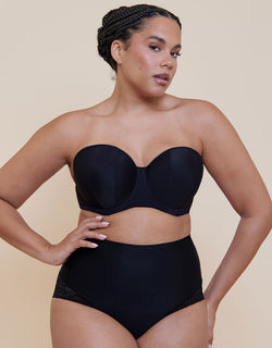 Magic Tummy Shaper Lace Control Brief Black