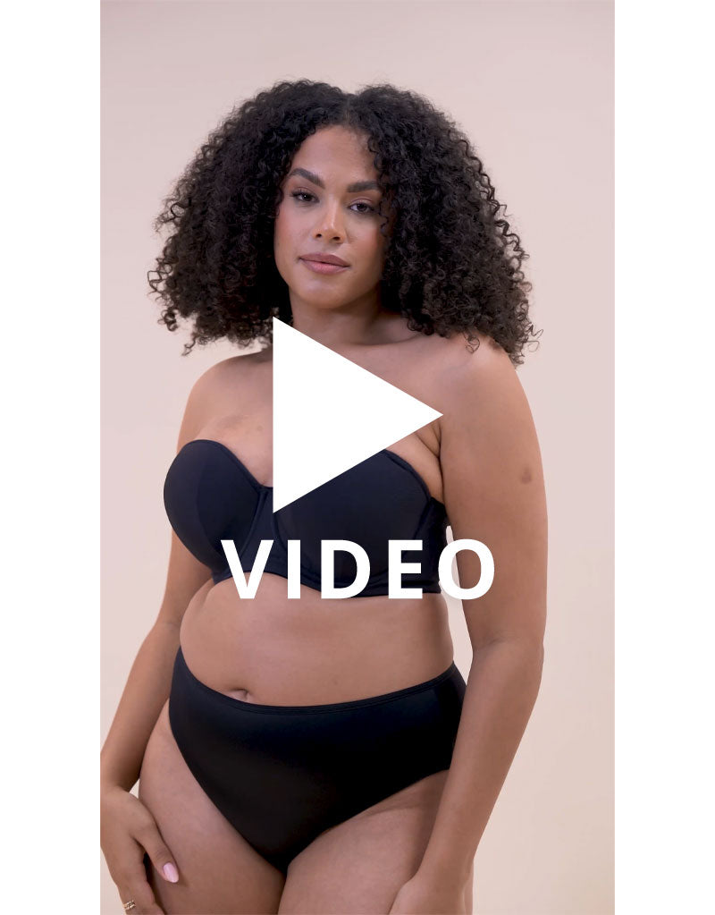 Get a 360 look at our Curvy Kate Luxe Strapless Multiway Bra Jet Black