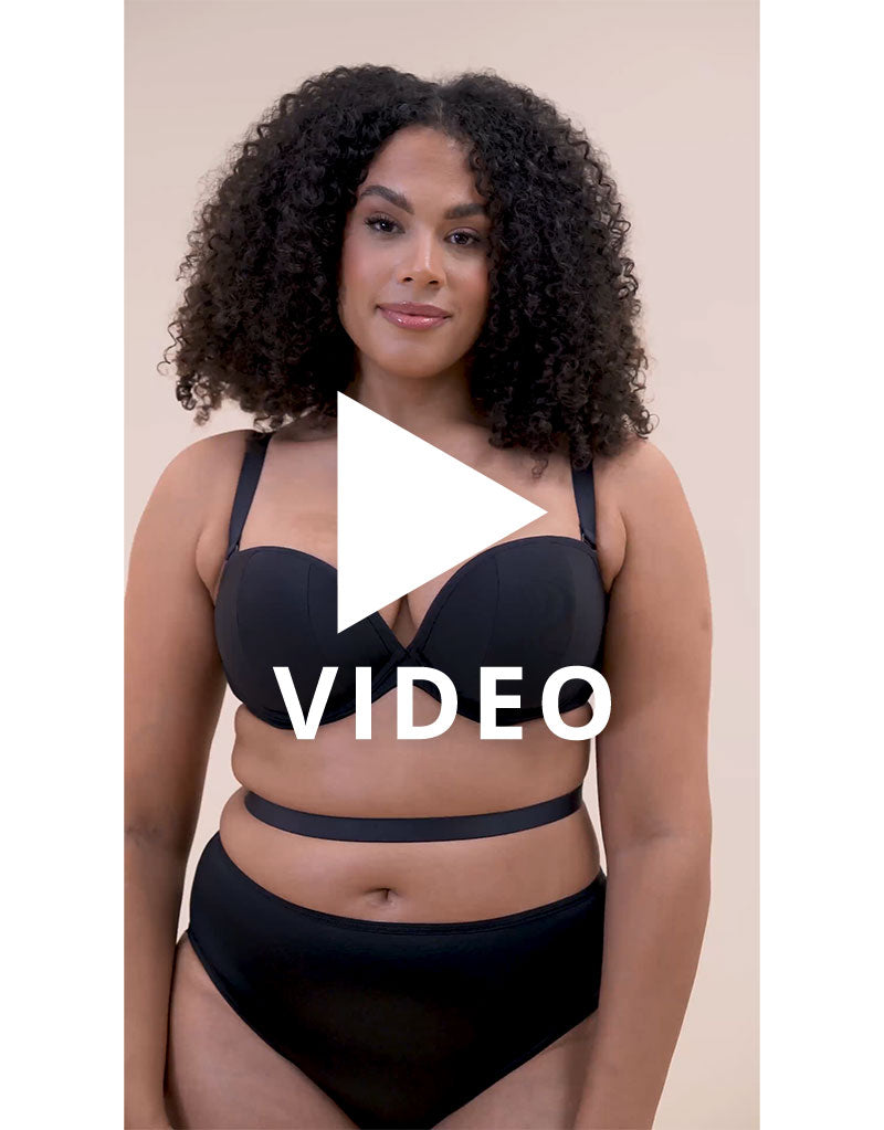 Get a 360 look at our Curvy Kate Superhero Multiway Padded Plunge Bra Black
