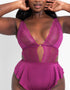 Scantilly After Hours Stretch Lace Teddy Orchid