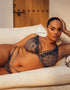 Scantilly Bound Blossom Deep Plunge Bra Steel Grey