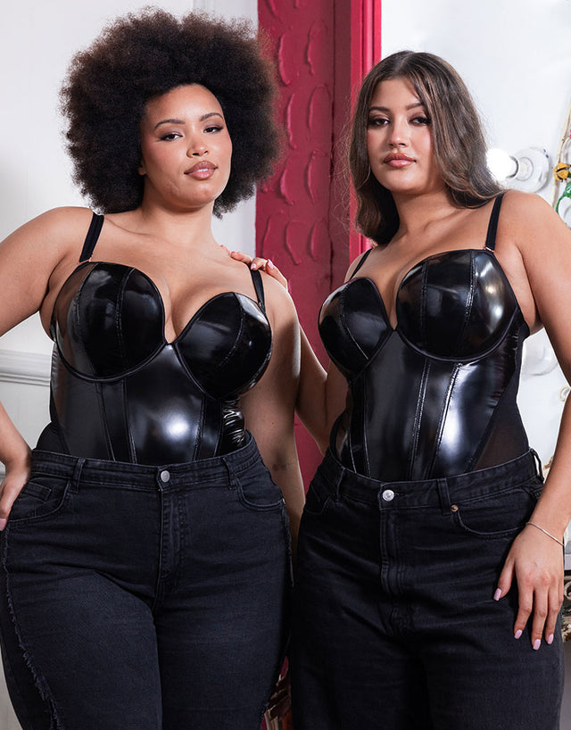 Scantilly Classique Plunge Strapless Padded Body Black