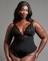 Scantilly Embrace Stretch Lace Teddy Black