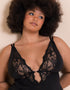 Scantilly Embrace Stretch Lace Teddy Black