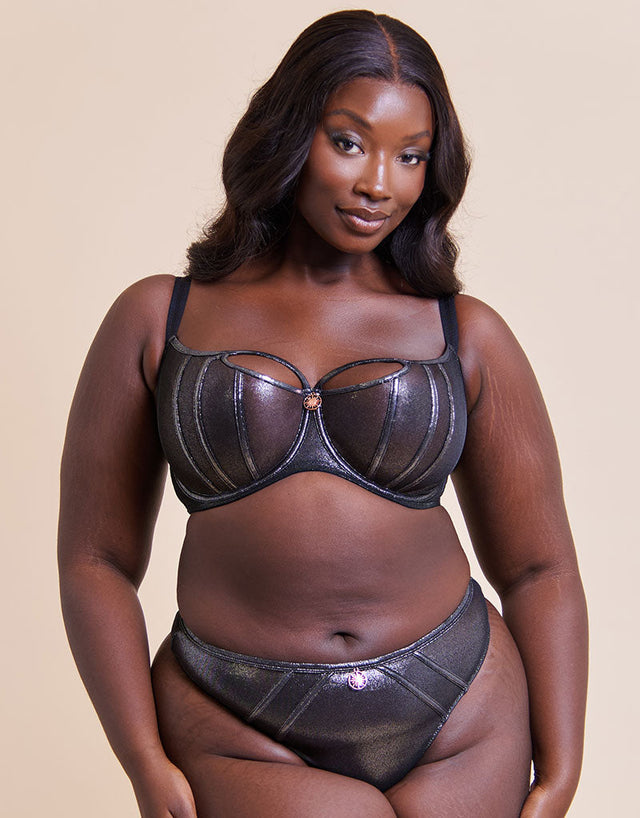 Scantilly Eos Balcony Bra Black Sparkle