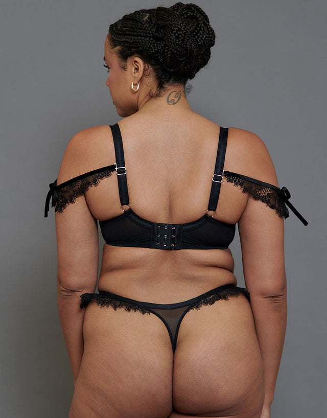 Scantilly Glamour Puss Thong Black