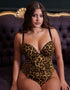 Scantilly Icon Plunge Strapless Multiway Padded Body Leopard Print