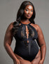 Scantilly Indulgence Multiway Stretch Lace Body Black/Latte