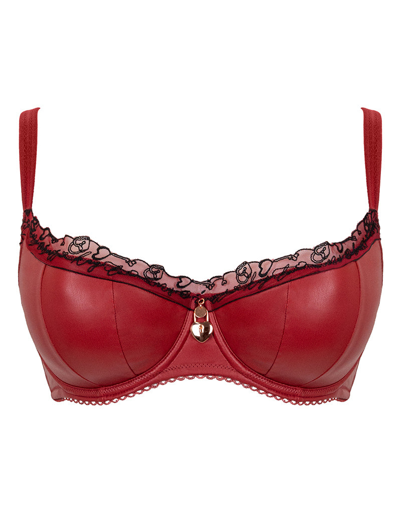 Scantilly Key to My Heart Padded Half Cup Bra - Rouge