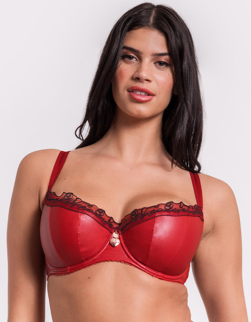 Scantilly Key to My Heart Padded Half Cup Bra Rouge – Curvy Kate UK