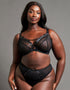 Scantilly Laced Up High Waist Thong Black
