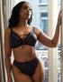 Scantilly Laced Up High Waist Thong Black
