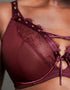 Scantilly Laced Up Plunge Bra Merlot