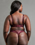 Scantilly Laced Up High Waist Thong Merlot
