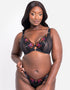 Scantilly Mesmerise Plunge Bra and Brief Pack Black Multi