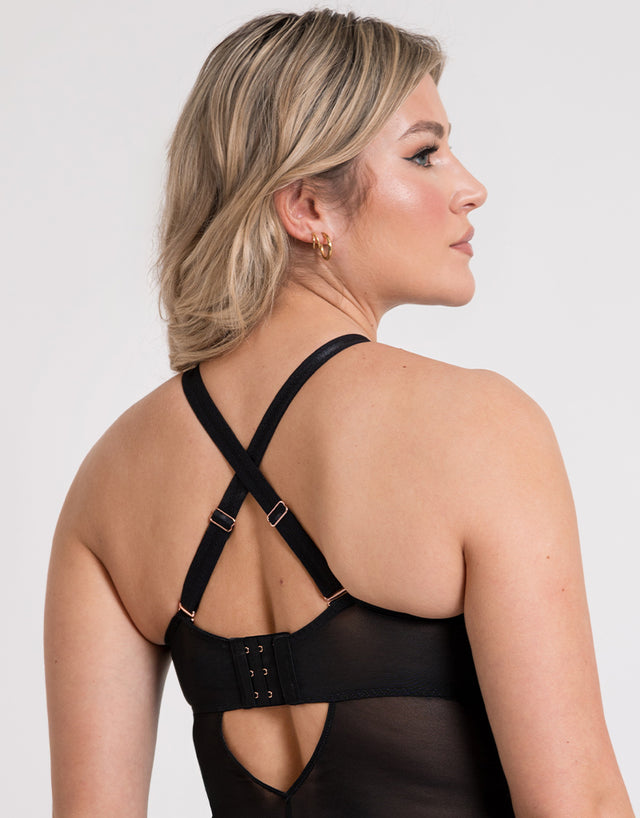 Scantilly Opulence Multiway Stretch Lace Body Black