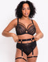 Scantilly Rules of Distraction Leg Strap Suspender Black