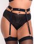 Scantilly Rules of Distraction Leg Strap Suspender Black