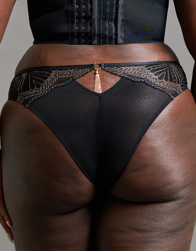 Scantilly Showgirl Brazilian Brief Black
