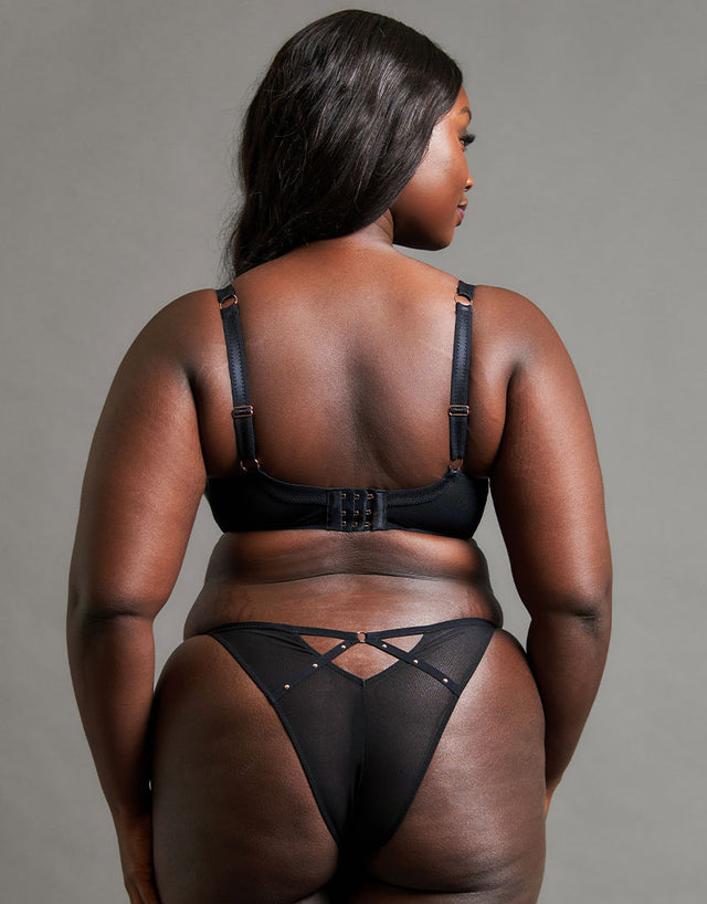 Scantilly Studded Seduction Padded Half Cup Bra Black