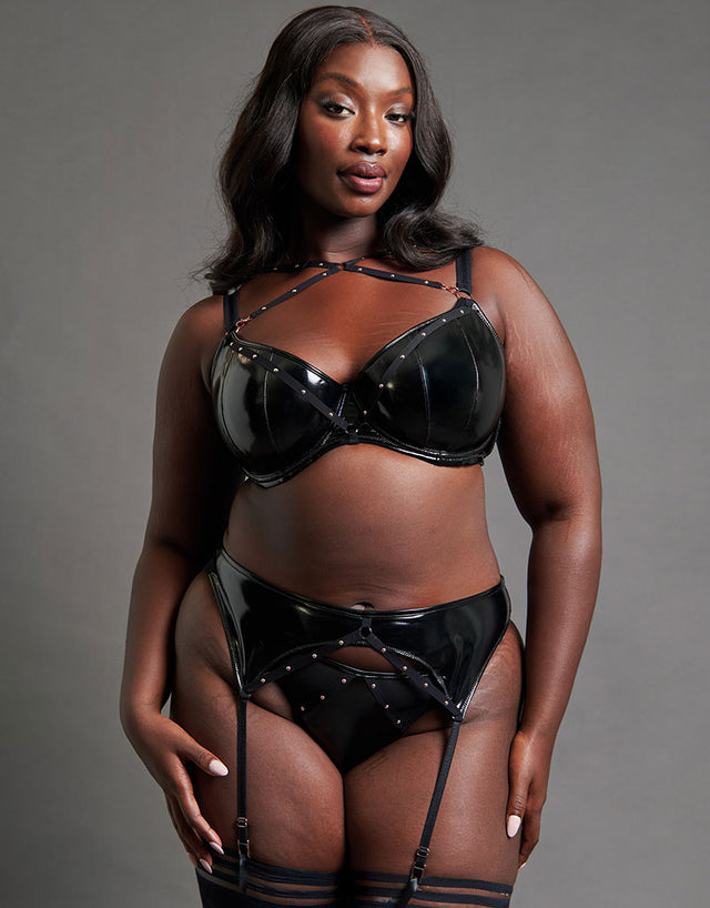 Scantilly Studded Seduction Padded Half Cup Bra Black