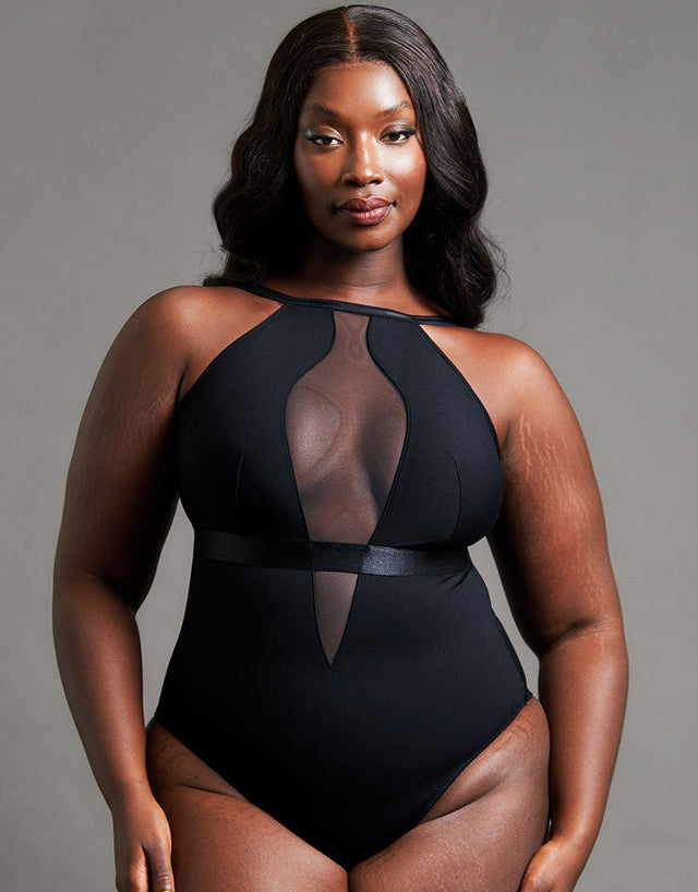 Scantilly Swerve Non Wired Bodysuit Black