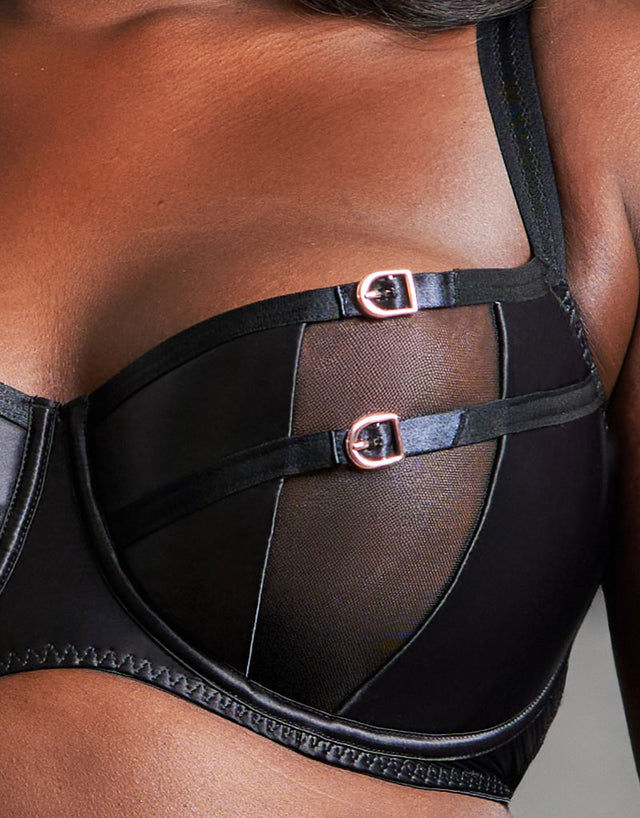 Scantilly Unbuckled Padded Half Cup Bra Black