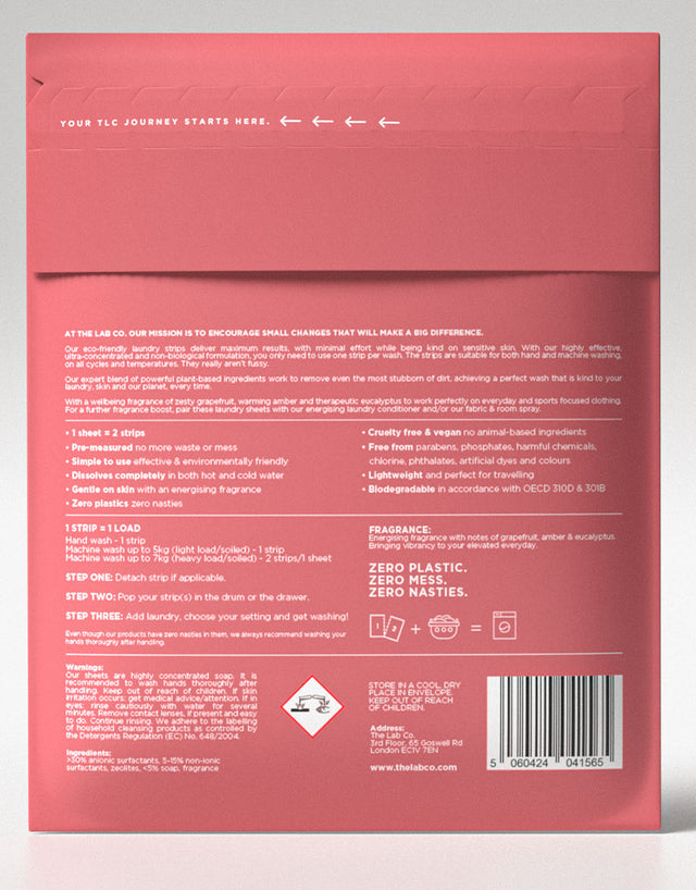 The Lab Co Laundry Strips 32 Pack Energising