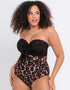 Curvy Kate Wrapsody Bandeau Swimsuit Leopard Print