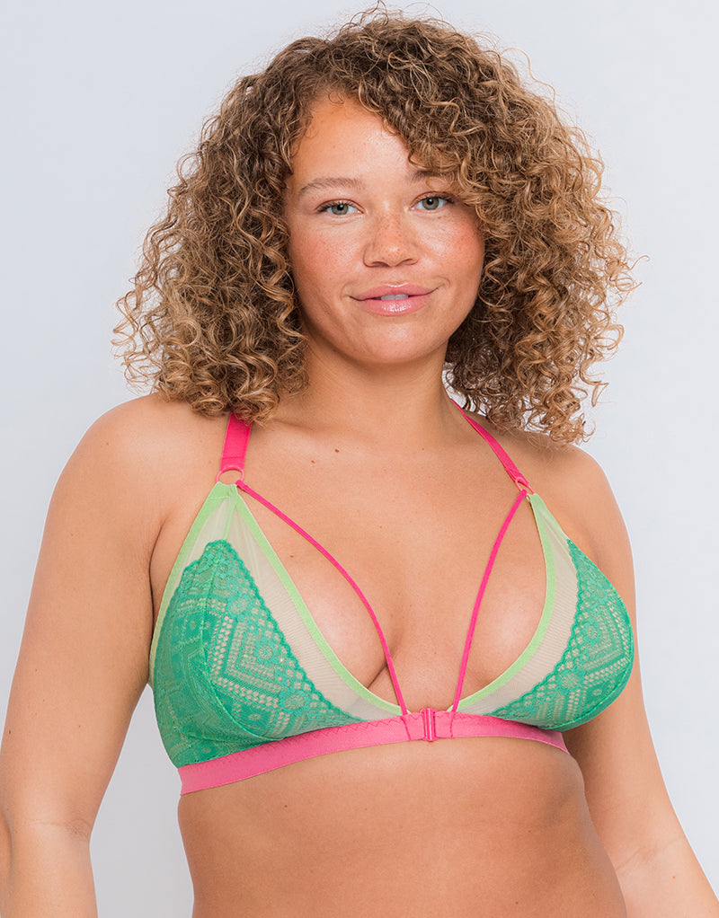 Curvy Kate Front and Centre Bralette Mint/Pink – Curvy Kate UK