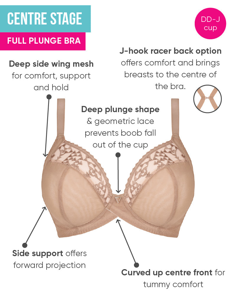 Curvy Kate Centre Stage Full Plunge Side Support Bra Latte – Curvy Kate UK