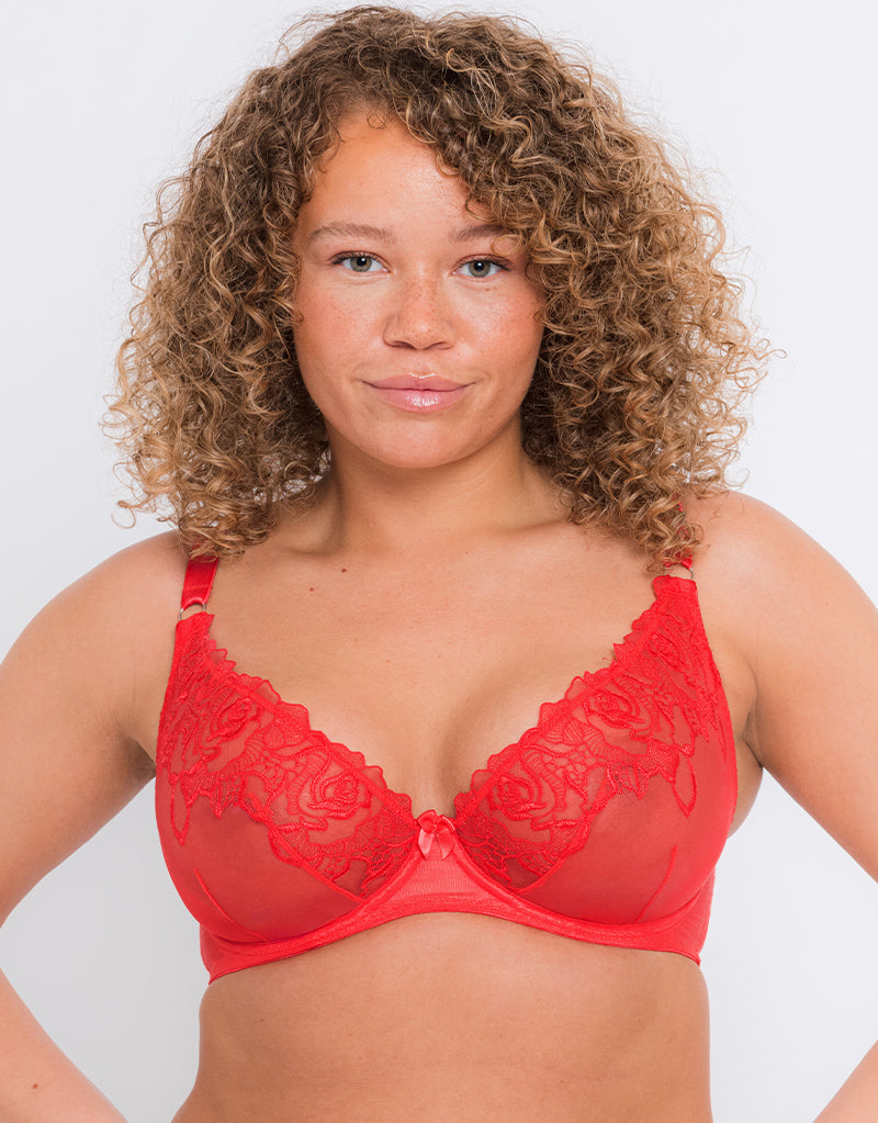 Curvy Kate Stand Out Scooped Plunge Bra Fiery Red – Curvy Kate UK