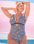 Curvy Kate Sundown Reversible Non-Wired Swimsuit Black Print