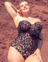 Curvy Kate Wrapsody Bandeau Swimsuit Leopard Print