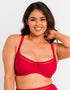 Curvy Kate First Class Balcony Bikini Top Red