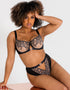 Scantilly Lovers Knot Thong Black/Latte