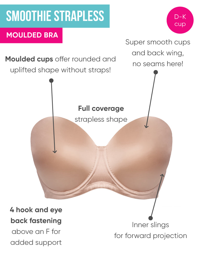 Curvy Kate Smoothie Strapless Moulded Bra Latte – Curvy Kate UK