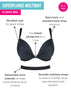 Scantilly By Curvy Kate Harnessed Padded Demi Bra - Faux Leather Underwire Bra With Detachable Straps, Black 38F